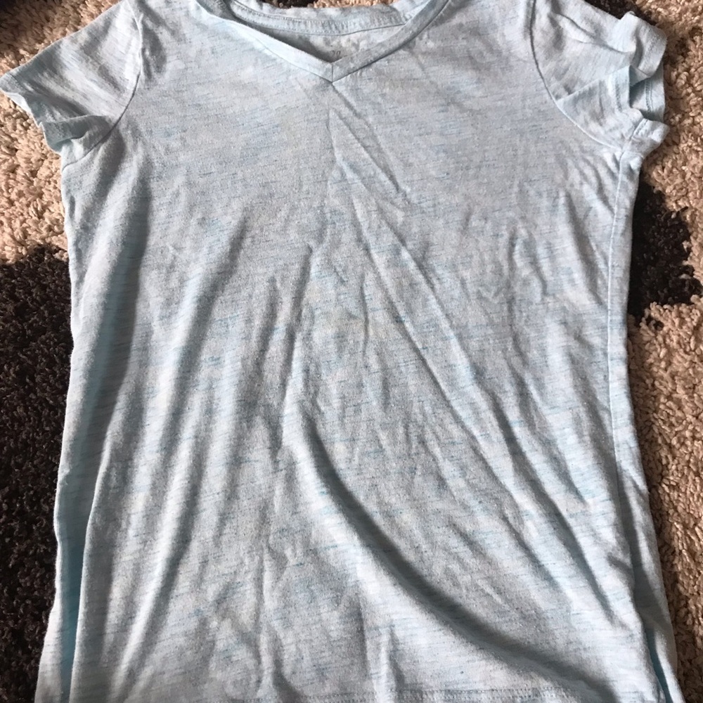 Kids L light blue Cherokee short sleeve shirt